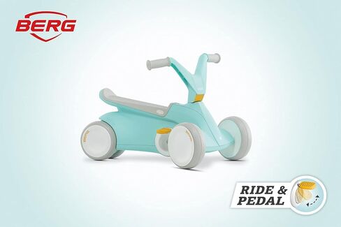 Berg Go² 2in1 Push Car Mint | ركوب مع نظام دواسة قابلة للطي متكامل ، من Baby Walker إلى Toddler Ride On Toys و Balance Bike و Pedal Gokart ، هدية عيد الميلاد الأولى ، منذ 10 إلى 30 شهرًا in Kuwait