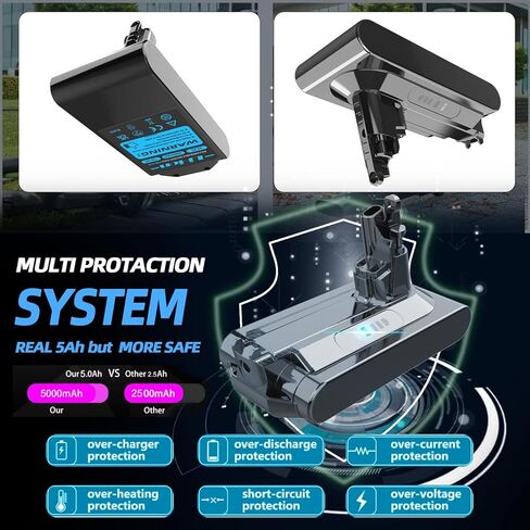 ترقية بطارية 56V 6.0Ah لبطارية EGO 56V BA1400 BA2800T BA4200T BA4200 BA5600T 6.0Ah بطارية ليثيوم أيون متوافقة مع حزمة بطارية أداة لاسلكية EGO (أسود وأخضر) in Kuwait