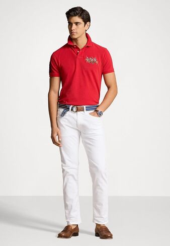 Polo Ralph Lauren Classic Fit Mesh Triple Pony Polo Shirt (XXL, ClgGreen) in Saudi Arabia