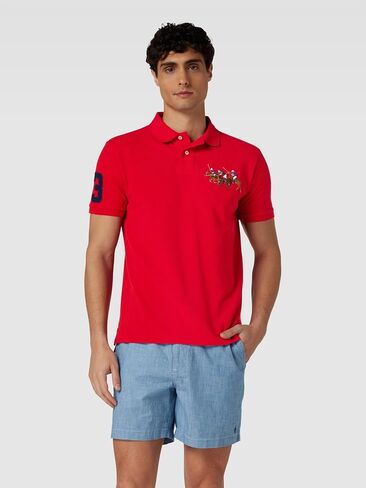 Polo Ralph Lauren Classic Fit Mesh Triple Pony Polo Shirt (XXL, ClgGreen) in Saudi Arabia