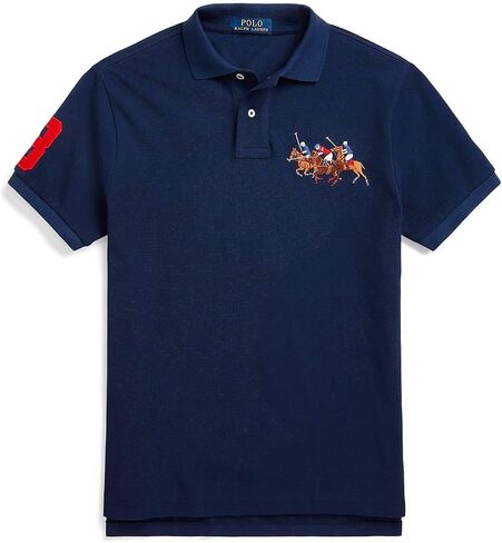 Polo Ralph Lauren Classic Fit Mesh Triple Pony Polo Shirt (XXL, ClgGreen) in Saudi Arabia