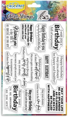 CHGCRAFT Get Well Soon Benediction Clear Stamp Silicone Clear Stamps Transparent Handicraft Stamps for DIY Scrapbooking Photo Album Decorative Cards Making, Word, 6.3x4.3inch in Saudi Arabia