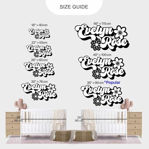 علامة اسم حضانة مرآة ذهبية مخصصة مع تصميم الأزهار ، ديكور جدار أكريليك لغرفة الأطفال ، زخرفة غرفة الطفل in Saudi Arabia