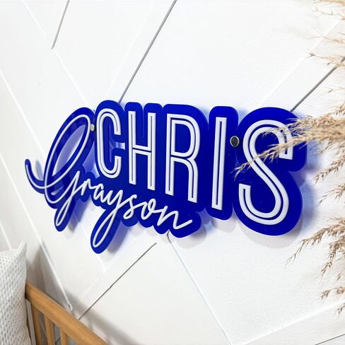 Custom Baby Boy Name Sign, Personalized Nursery Room Decor, Baby Shower Party Backdrop Sign, Baby Boy Wall Art, Birthday Gift, Crib Above Name Sign, Newborn Gift for Him, in Saudi Arabia