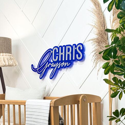 Custom Baby Boy Name Sign, Personalized Nursery Room Decor, Baby Shower Party Backdrop Sign, Baby Boy Wall Art, Birthday Gift, Crib Above Name Sign, Newborn Gift for Him, in Saudi Arabia