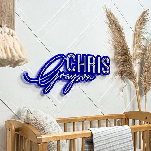 Custom Baby Boy Name Sign, Personalized Nursery Room Decor, Baby Shower Party Backdrop Sign, Baby Boy Wall Art, Birthday Gift, Crib Above Name Sign, Newborn Gift for Him, in Saudi Arabia