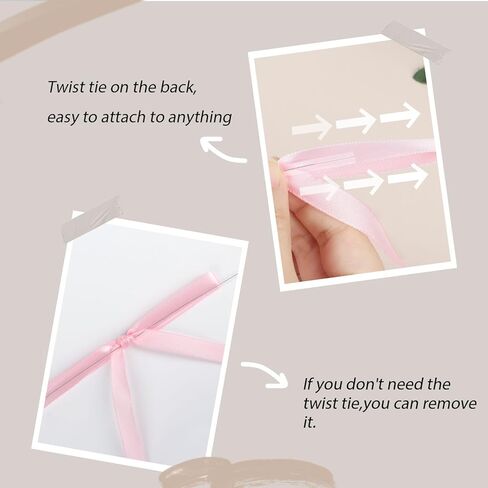 50pcs Black Satin Ribbon Bows Twist Tie Bows for Cake Balloons Crafts Glass Gift Wrapping Coquette Birthday Graduation Wedding (Black) in Kuwait