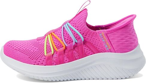 Skechers Girls Ultra Flex 3.0-Bungee Fun Sneaker, Aqua/Multi, 2 Little Kid in Saudi Arabia