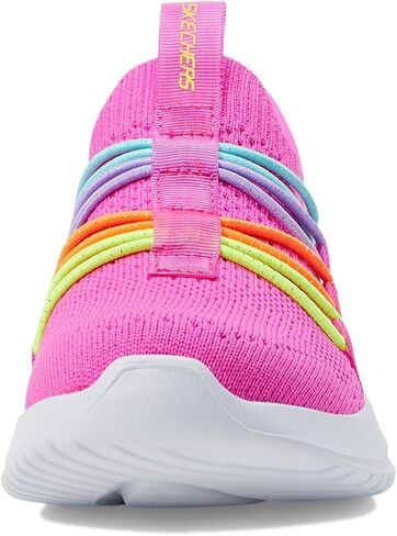 Skechers Girls Ultra Flex 3.0-Bungee Fun Sneaker, Aqua/Multi, 2 Little Kid in Saudi Arabia