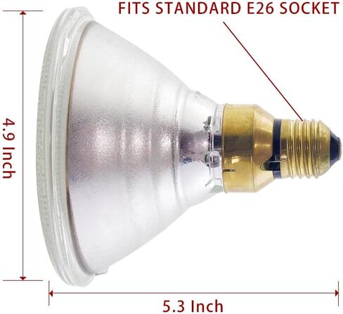 Heat Lamp PAR38 2 Pack Red Infrared Heavy Glass Lamp Bulb for Food Service,Brooder Bulb,Chicks,Pet, Bathroom,Light Therapy,Reptiles and Amphibian (Red, 150 Watts) in Saudi Arabia