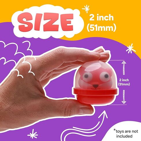 Capsule Vending Machine Translucent Acorn Capsules Empty 500 pcs 2 inch - Gumball Machine Capsules Bulk Party Favors Containers - Easter Basket Stuffers Gifts Pinata Stuffers DIY Craft Supplies in Kuwait