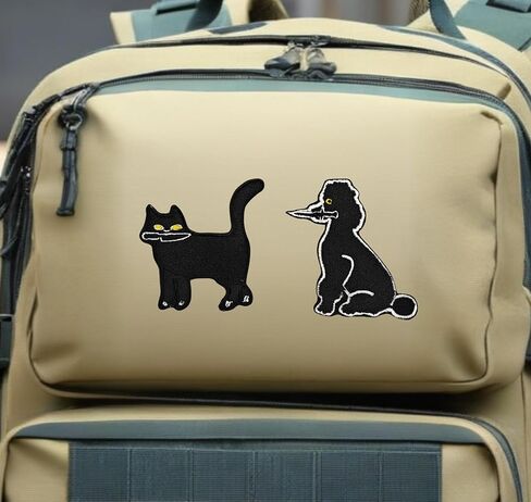 مجموعة من 2 رقعة شعار Talk to Me Goose and Viking Berserker Rune - رقعة خطاف مطرزة معنويات عسكرية تكتيكية مضحكة تدعم خلفية سوداء in Kuwait