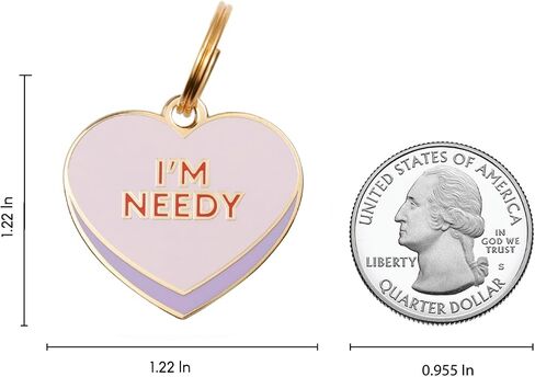 Personalized 'Cutie with a Booty' Pet ID Tag - Custom Engraved Dog Tags for Pets - Fun Brass, Gold Plating in Saudi Arabia