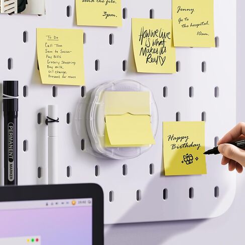 SMART&COOL Magnetic Pop-Up Note Dispenser for 3 x 3 in Pop-Up Sticky Notes, 1Pack, Frosted Clear (Notes Not Included) in Kuwait