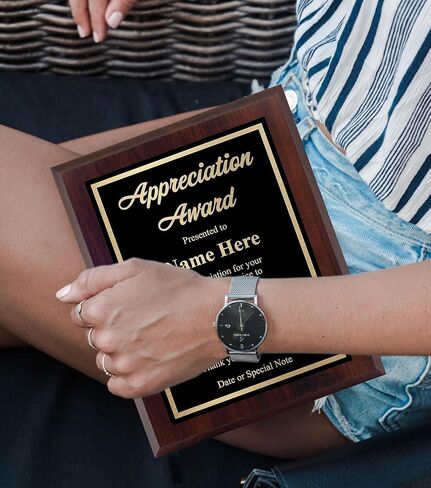 Custom Plaque for Appreciation - Personalized Engraved Award - Choose Your Size, Customize Now! (8x10) in Kuwait
