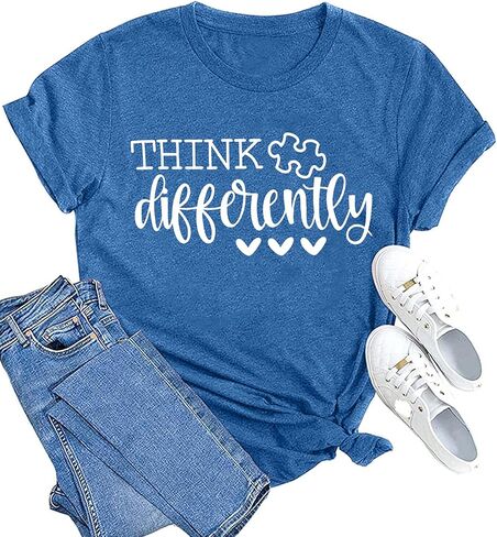 MAIHUN Autism Awareness Shirt for Women Accept Understand Love Autism Teacher Tshirt Autism Support Month Tee in Kuwait