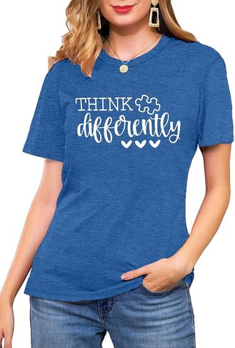 MAIHUN Autism Awareness Shirt for Women Accept Understand Love Autism Teacher Tshirt Autism Support Month Tee in Kuwait
