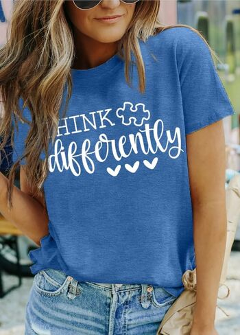 MAIHUN Autism Awareness Shirt for Women Accept Understand Love Autism Teacher Tshirt Autism Support Month Tee in Kuwait