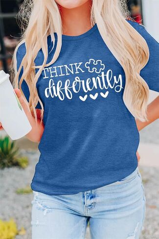 MAIHUN Autism Awareness Shirt for Women Accept Understand Love Autism Teacher Tshirt Autism Support Month Tee in Kuwait
