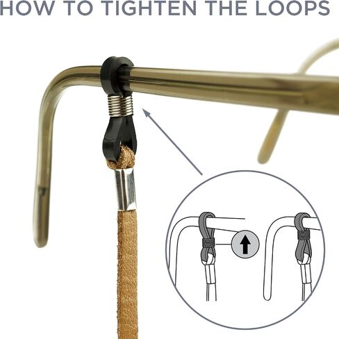 Eyeglass Retainer Glasses Strap Holder - Anti-Slip Adjustable Length - Premium PU Leather - Unisex Eyewear Retainer - Universal Fit for Glasses and Sunglasses [3 Pack Bonus Cleaning Cloth] in Saudi Arabia