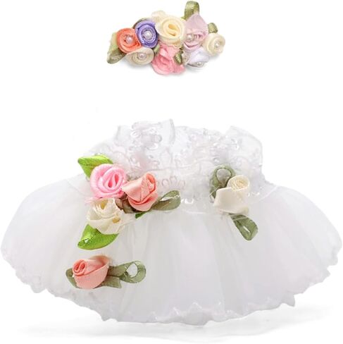 مجموعة ملابس بيضاء 17 سم ، 6.7 بوصة فستان الزفاف دمية ملابس بيضاء لإكسسوارات الدمى الشعبية ، ارتداء ملابس لدمية لطيفة (لا دمية) in Kuwait