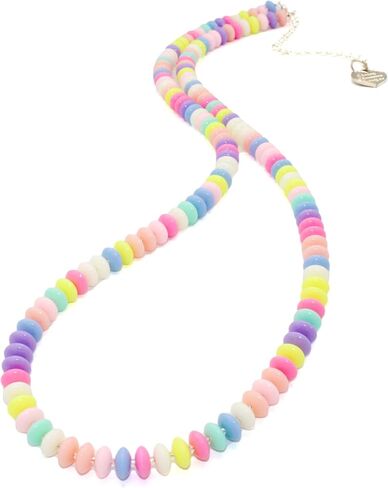 Fatally Feminine Pastel Beaded Faux Candy Necklace - Adustable (15, Pastel Rainbow) in Saudi Arabia