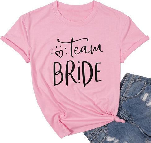 تي شيرت العروس للنساء لحفلات الزفاف وشهر العسل، قمصان مضحكة للعروس لقضاء العطلات وأكمام قصيرة وحفلات توديع العزوبية in Kuwait