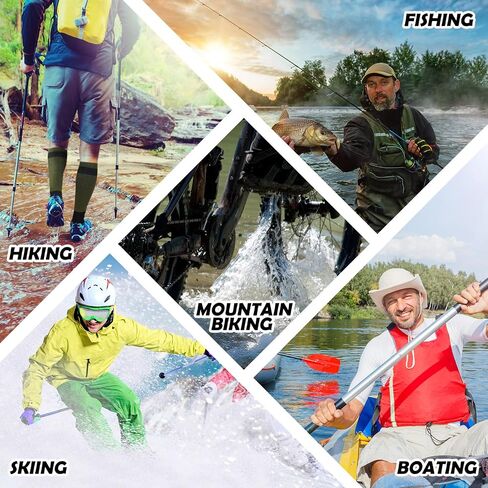 ShinyMatch 2 Pairs Waterproof Socks Unisex Knee High Hiking Socks Breathable Socks Wading Skiing Fishing Socks for Women Men in Saudi Arabia