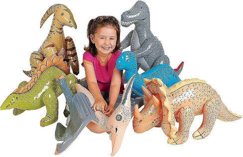 Fun Express Large Inflatable Dinosaurs Dinosaur Party Decorations - VBS Vacation Bible School Supplies/Decor - Set of 6 in Saudi Arabia