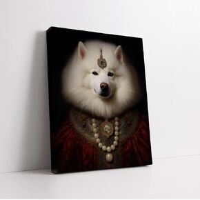 Monem Art Aristocratic Dachshund Canvas - Dog Print - Renaissance Art - Gift for Him, Her & Animal Lover - Dog Breed Art - Funny Wall Decor for Living Room or Office - Available in 8x10" to 30x40"