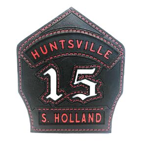 Leather Fire Helmet Shield - Fire Helmet Front Custom Made for Firefighters Helmet