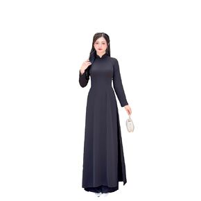 J1 Black Vietnamese Traditional Ao Dai For Women Set | Áo Dài Đen Truyền Thống | Vietnamese Dress For Women | Ao Dai Dress For Women ao dai Tet Lunar New Year (M)