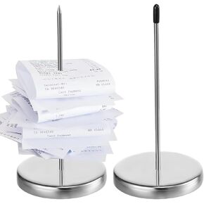 Receipt Holder 2pcs Ticket Holder Ticket Stabber for Restaurant Receipt Holder Spike Bill Fork Check Spindle for Restaurant Bars Hotel Office