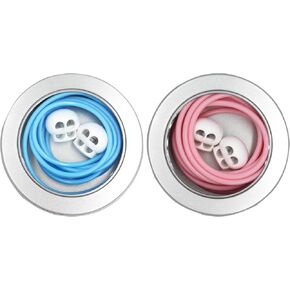 MeyaGo 2PCS PVC Knitting Stitches Holder Barber Cord Stitch Markers Knit Stiches Keeper PVC Knitting Cords with Knitting Needle Stoppers in Storage Tin