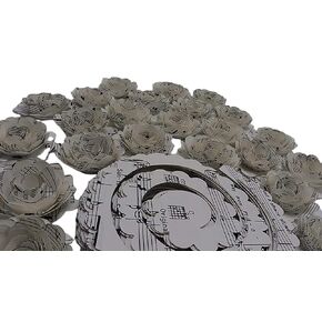 24 Precut & Unrolled Sheet Music Paper Flower Craft Kit - Make 1.5-2 Inch Small Music Note Roses - Mini Quilling Craft Kit Rosettes