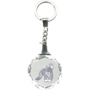 Deluxebase Crystal Silhouette Keychains - Octopus from Crystal Glass Animal Keyring for Women, Men, Boys and Girls., Clear, M in Saudi Arabia