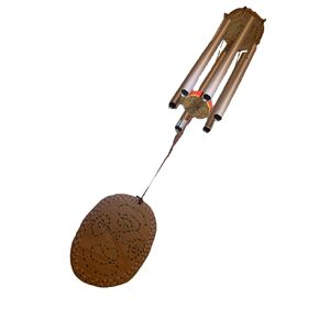 4.6 Musical Decorative Sculpture, Wind Chime size FOUR, six aluminum tubes Wind bell, solfeggio 432 hz, Rustic Garden Decor, yoga, meditation, soundhealing, reiki, memorial gift.