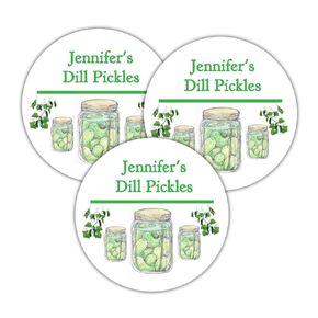 40 canning labels for Mason jar lids, or ball jar lid. pickles stickers, tags, personalized