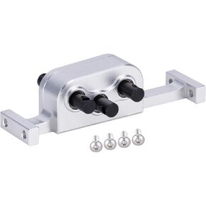 Metal Transfer Case with Reverse Shaft for 1/10 LCG RC Crawler SCX10 Chassis DIY Ugrade Parts (Black)