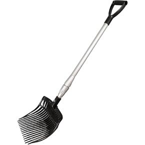 Country Pride Mini Farm Fork with Telescopic Handle, Black