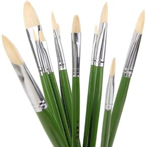 HBJWOV 6pcs/Set, Artist Oil Painting Brushes Tongue Peak Painting Brush Set Drawing Art Supplies