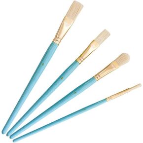 HBJWOV 4Pcs Senior Drawing Brushes Drawing Art Supplie Aluminum Tube Artist Paint Brush Oil Painting Brushes Wooden Handle Sky