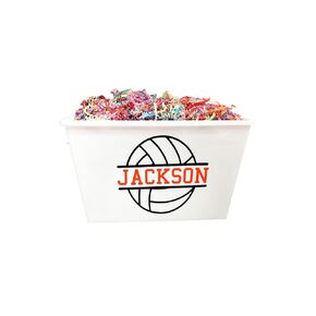 Personalized Volleyball Sports Name Gift Basket - Senior 2026 Grad - Team Gift - High School College - Decoration Bin - Senior Night