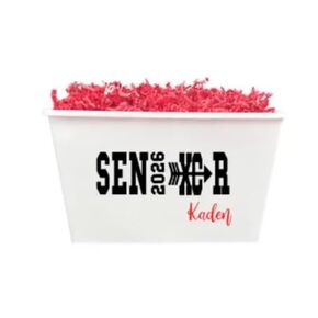 Personalized Team Cross Country Name Sport Gift Basket - Senior 2026 Grad - High School College - Decoration Bin - Senior Night - Gift Bin