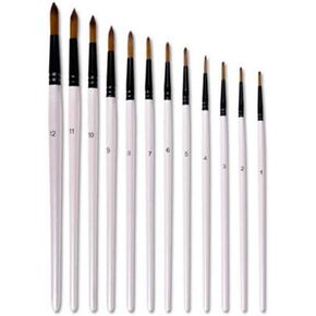 HBJWOV 12Pcs/Set Artist Paint Brush Multi-Function Drawing Art Supplies Watercolor Paint Pen Nylon Hair Oil Painting Brushes(C)