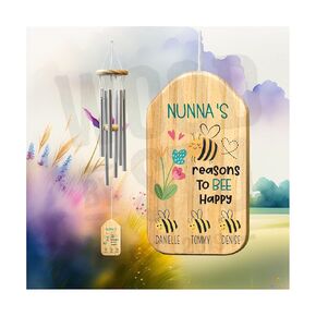Nunna Gift - Personalized Custom 24" Outdoor Windchimes for Mother's Day Gift for Mom, Grandma, Nana