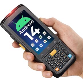 MUNBYN Android Barcode Scanner MC005, Android 14, 4GB+64GB PDA Handheld, Equipped with Honeywell HS7 1D & 2D Bar Code Scan Engine, 4-inch Touchscreen, 5000mAh Mobile Scanner for Inventory Warehouse