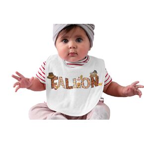 1st Baby Thanksgiving Bib| Burp Cloth Baby Custom Name Bib| Personalized Baby Fall Fit| Perfect for Baby Meal