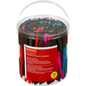 72 Count 1" Foam Brush Value Pack Set by Craft Smart