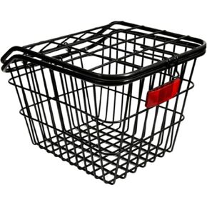 Back Seat Cargo Carrier Mountain Bike Rear Basket Heavy Duty Convenient Assemble Rear Bike Basket for Pet Transport Sturdy, with Lid